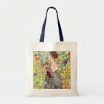 Lady with Fan by Gustav Klimt, Vintage Japonism Canvas Bags