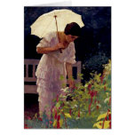 Lady with Umbrella Cards
