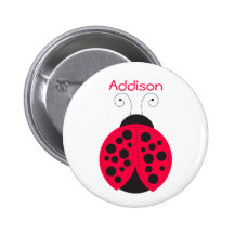 Ladybird Name badge Buttons