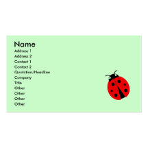 Ladybug Business Card Template