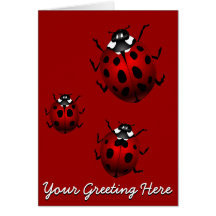 Ladybug Card Custom Ladybug Art Card - Personalise