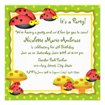 Ladybug Charm/ Birthday Invite
