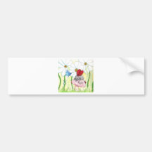 Ladybug Fairy Cat Bumper Sticker