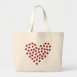 Ladybug Love Heart Canvas Bag