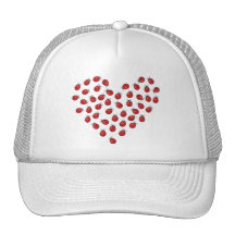 Ladybug Love Heart Trucker Hat