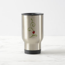 Ladybug on Vine Coffee Mugs