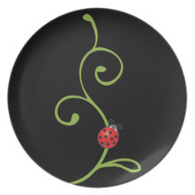 Ladybug on Vine Plate