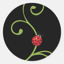 Ladybug on Vine Sticker