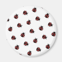Ladybug Pattern Refrigerator Magnet