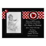 Ladybug Photo Birthday Inviation Personalized Invites