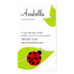 Ladybug Play Date Cards Business Card Templates