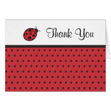 Ladybug Thank You Card