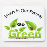Ladybug Think Green Mouse Pads