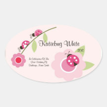 Ladybug Wine Label Sticker
