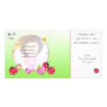 Ladybug Wishes Christmas card Photo Greeting Card