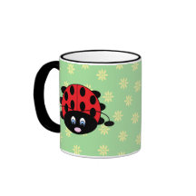 Ladybug with Flowers Mug