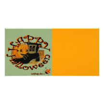 Ladybugs Art  "Halloween" Customized Photo Card