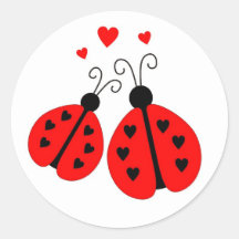 Ladybugs in Love Stickers