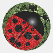 Ladybugs Round Sticker