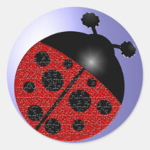 Ladybugs Round Sticker