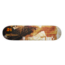 LadyLove orange Custom Skate Board