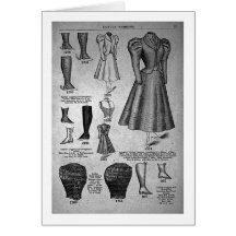 Lady's Bicycle Fashions1897 - Vintage Greeting Cards
