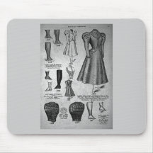Lady's Bicycle Fashions1897 - Vintage Mousepad