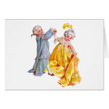 Lafayette Dances the Minuet Greeting Cards