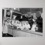 Lafayette Hotel Kitchen, early 1900s Print
