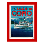 "Lago di Como" Vintage Italian Travel Poster Post Card