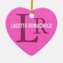 Lagotto Romagnolo Breed Monogram Christmas Ornaments