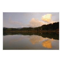Lake at sunset photograph