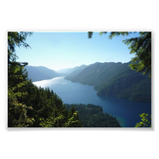 Lake Crescent, Bird's Eye View Photo Print