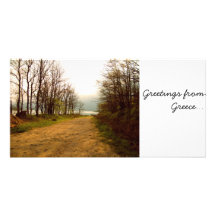 lake, Greetings from Greece... Customized Photo Card