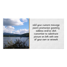 Lake In The City Custom Photo Card