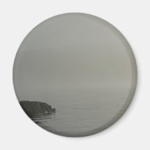 Lake Rock In Morning Mist Refrigerator Magnet