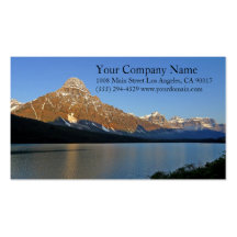 Lake Shore Shoreline Snowy Rocky Mountains Business Cards