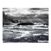 Lake Superior Lightrays Postcard