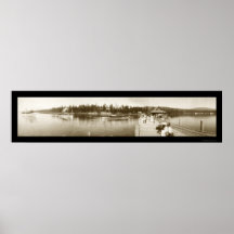 Lake Tahoe, CA Wharf Photo 1906 Posters
