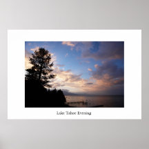 Lake Tahoe Evening Poster