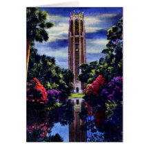 Lake Wales Florida Bok Singing Tower at Night Cards