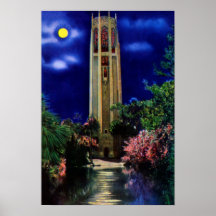 Lake Wales Florida Bok Singing Tower at Night Posters