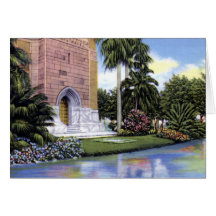 Lake Wales Florida Bok Singing Tower Brass Door Greeting Card