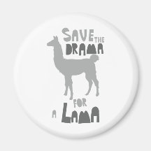 Lama Drama Refrigerator Magnet
