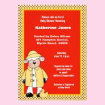 Lamb and Ducky Baby Shower Invitation invitations
