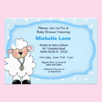 Lamb   Baby Boy Shower Invitations invitations