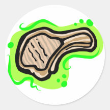 Lamb chop round sticker