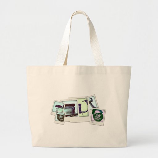 lambretta photo montage tote bags
