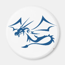 Lambton the Blue Dragon Refrigerator Magnet