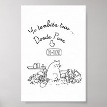 Lámina yo también toco donde pone no tocar posters